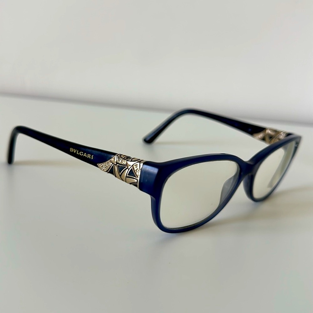 Bulgari Blue and Gold Women's Glasses - Picture 5 of 16
